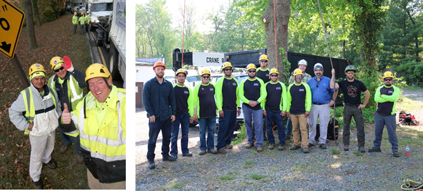 RTEC's crew poses for a selfie and a group photo during a training event