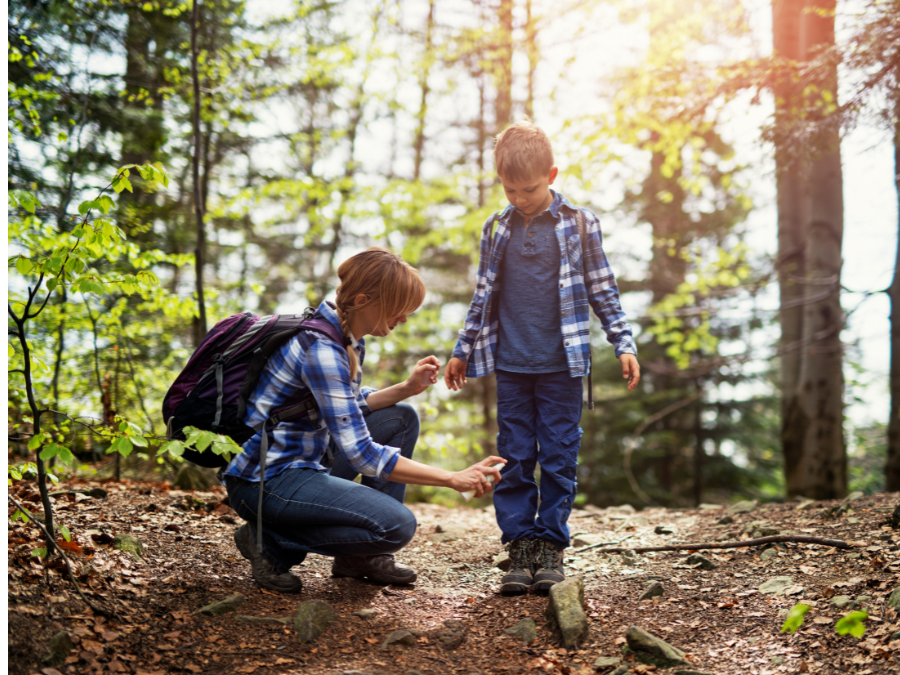 Protect yourself from ticks with insect repellent.